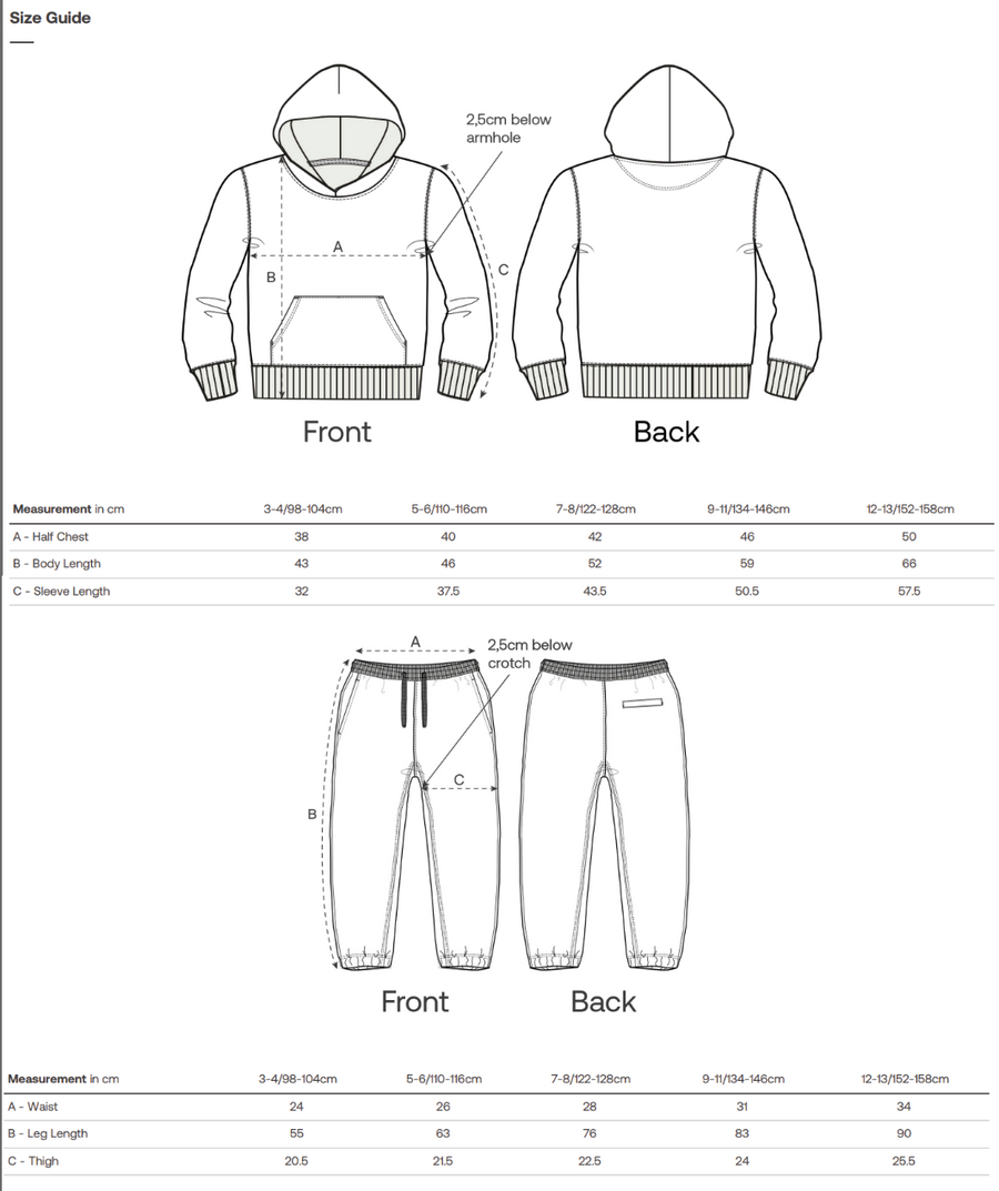 Product Size Guide