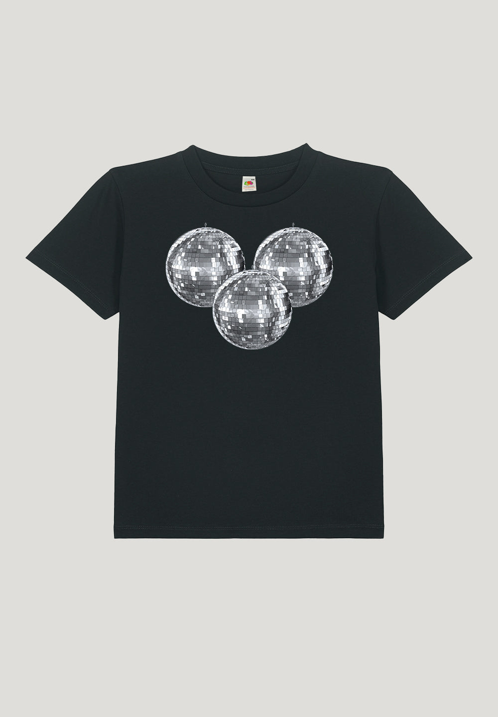 LOOZE Baby Tee - Disco Silver Ball