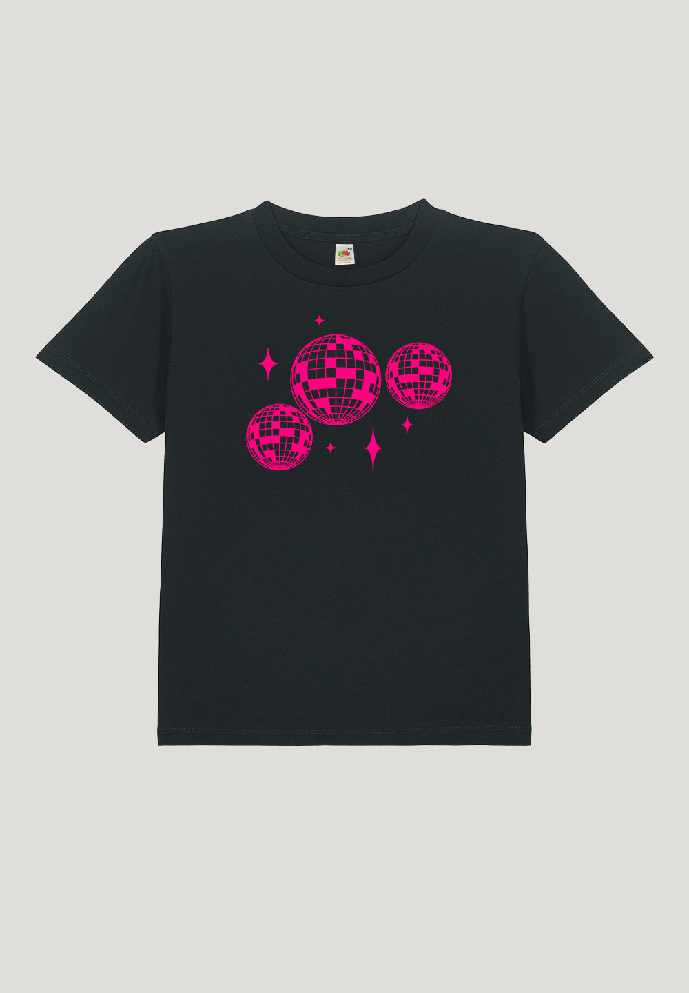 LOOZE Baby Tee - Pink Disco Balls