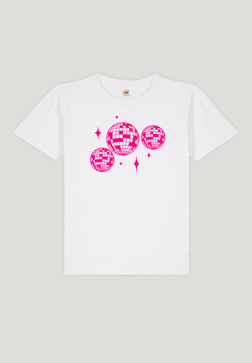 LOOZE Baby Tee - Pink Disco Balls